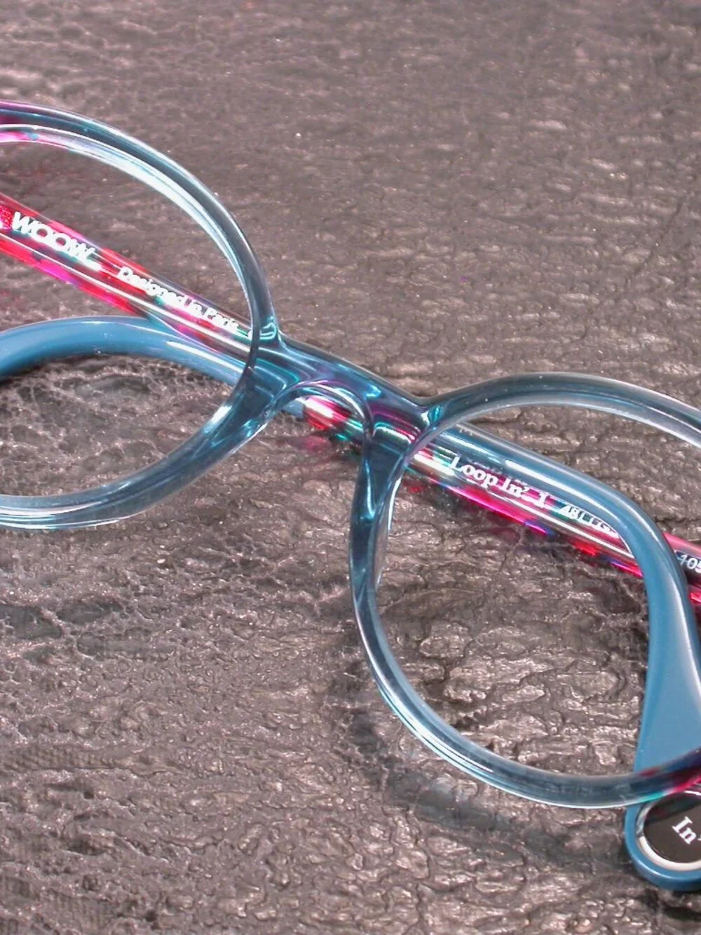WOOW Loop In Blue and Pink Designer Eyeglasses Frames Made in Denmark